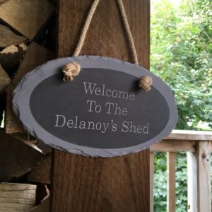 Hanging Engraved Slate Signs