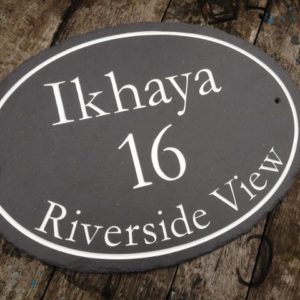 Rustic Edge Large Oval House Signs