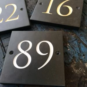 Engraved Slate House Number 150mm x 150mm